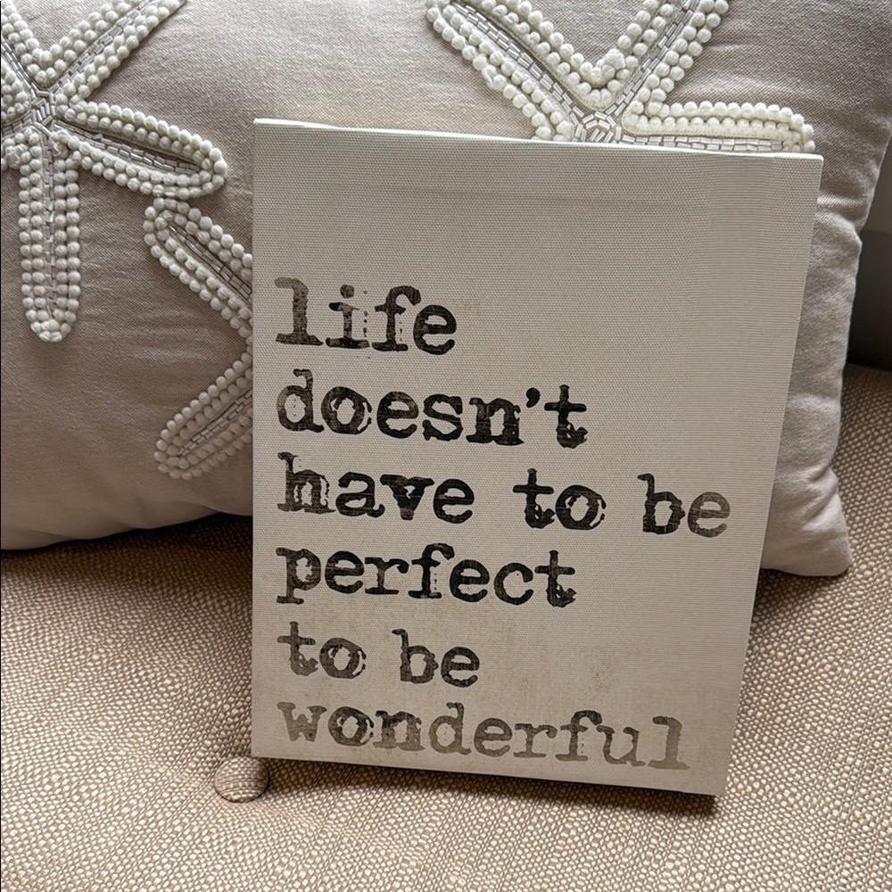 Inspirational Canvas Wall Art - Black and Cream